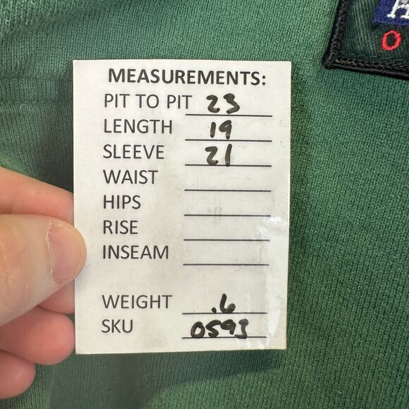 Tommy Hiilfiger Outdoors Green Cropped Pull Over Collared Sweatershirt Wmens M - Picture 13 of 13